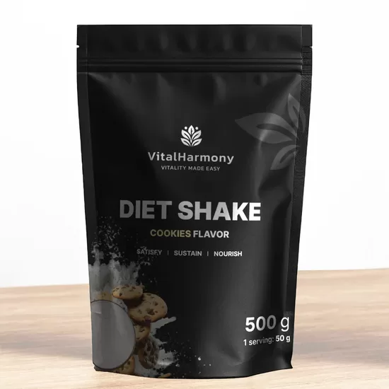 VitalHarmony Diet Shake 500g ar cepumu garšu